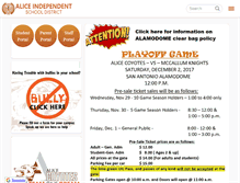 Tablet Screenshot of aliceisd.net